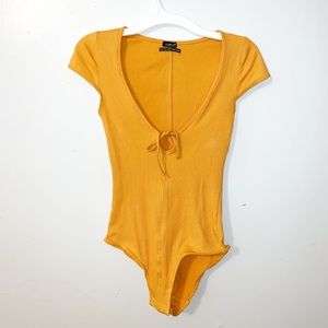Mustard yellow urban outfitter bodysuit